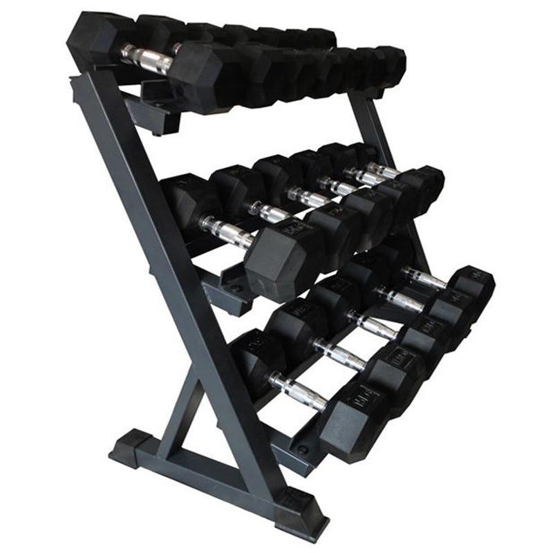 Hexagon Hanteln / Dumbbells Set 2,5-25kg (10x Paar) mit Gestell / Rack