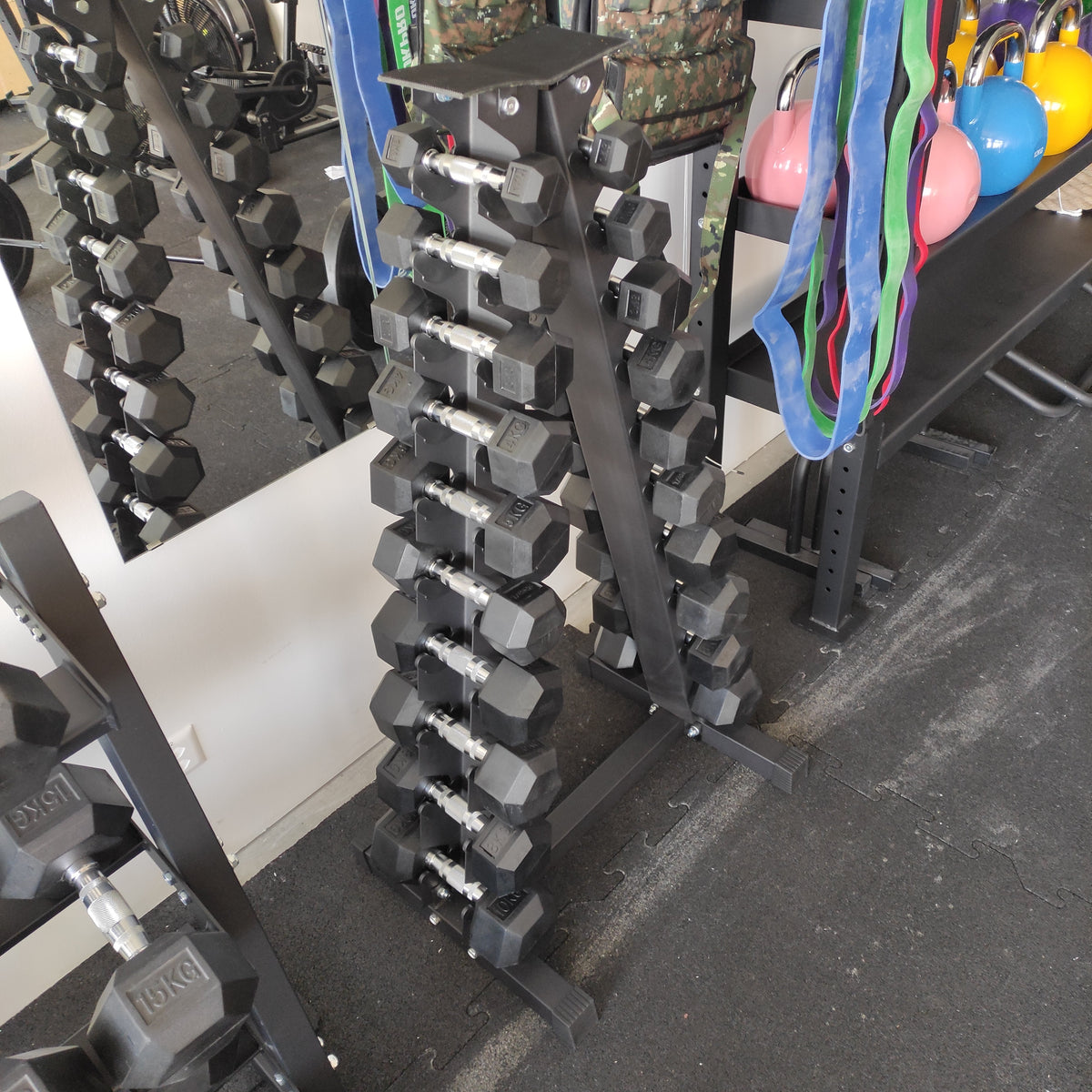 Hexagon Hanteln Set 1-10KG (10x Paar) Mit Turm