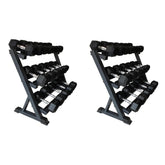 Hexagon Hanteln / Dumbbells Set 2,5-40kg (16x Paar) mit 2x Gestell / Rack
